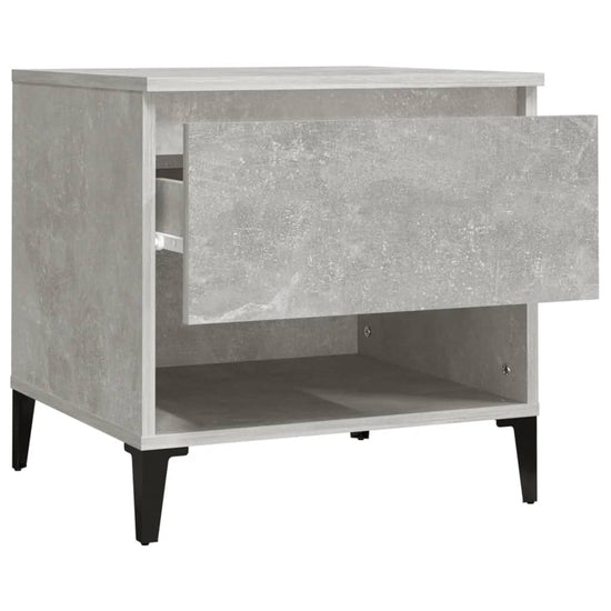 Bijzettafels 2 st 50x46x50 cm bewerkt hout betongrijs MeubelReus