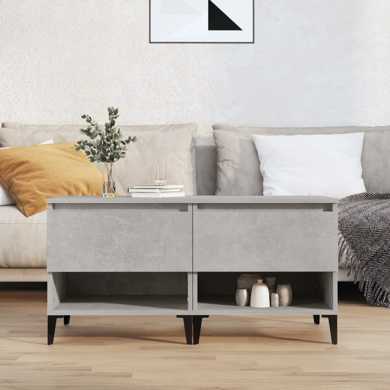 Bijzettafels 2 st 50x46x50 cm bewerkt hout betongrijs MeubelReus