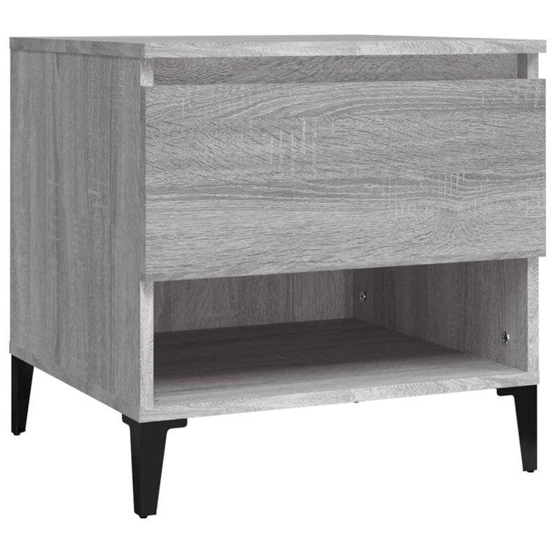 Bijzettafel 50x46x50 cm bewerkt hout grijs sonoma eikenkleur MeubelReus
