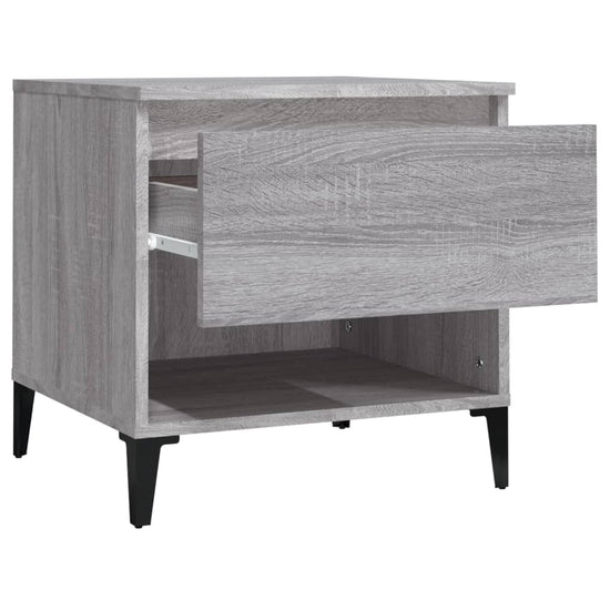 Bijzettafels 2 st 50x46x50 cm bewerkt hout grijs sonoma eiken MeubelReus