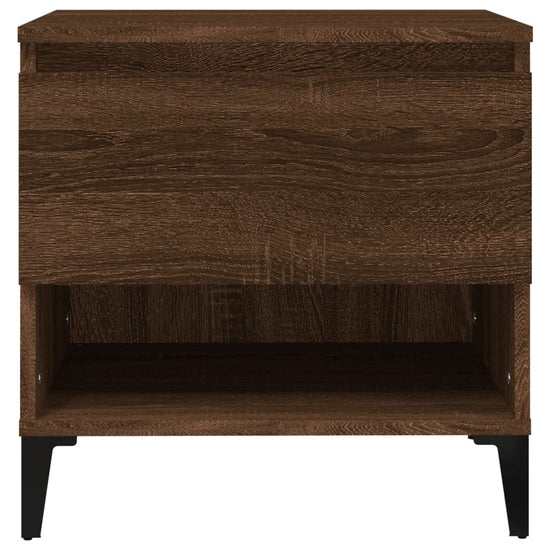 Bijzettafel 50x46x50 cm bewerkt hout bruin eikenkleur MeubelReus