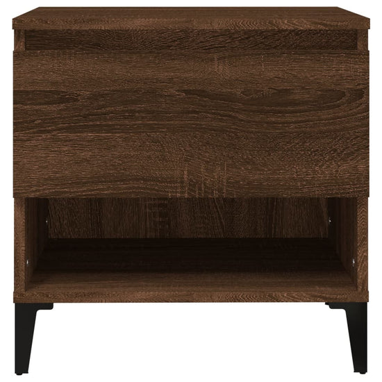 Bijzettafels 2 st 50x46x50 cm bewerkt hout bruin eikenkleur MeubelReus