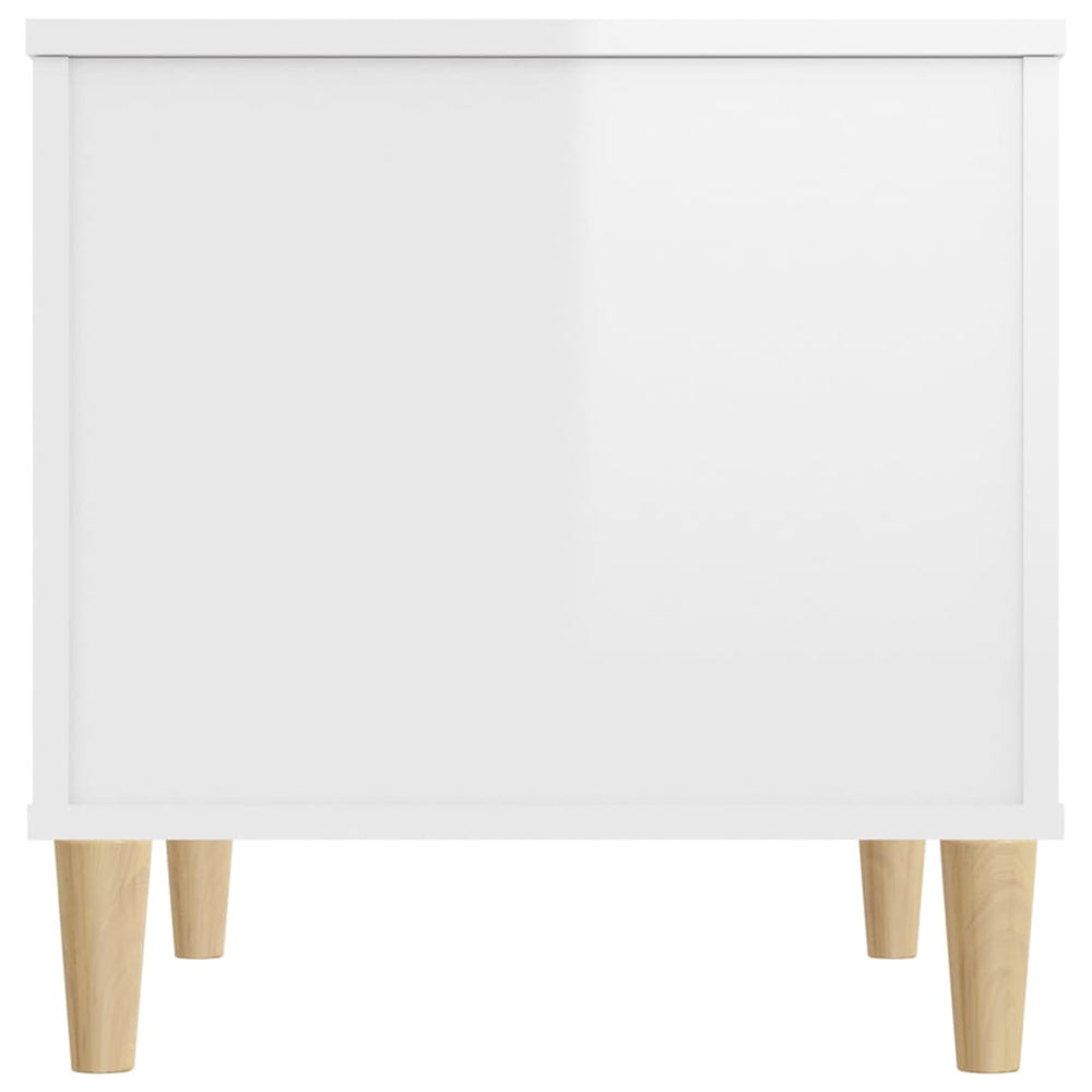 Salontafel 60x44,5x45 cm bewerkt hout hoogglans wit MeubelReus