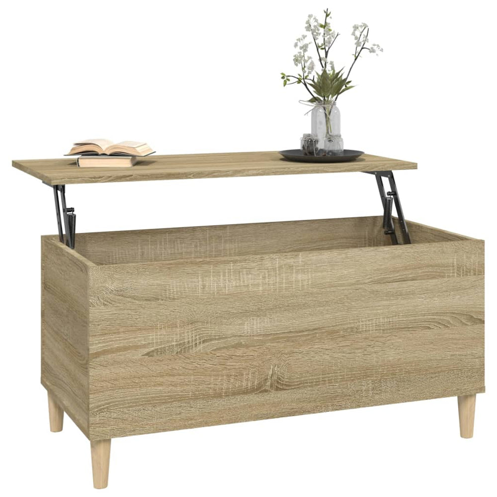 Salontafel 90x44,5x45 cm bewerkt hout sonoma eikenkleurig MeubelReus