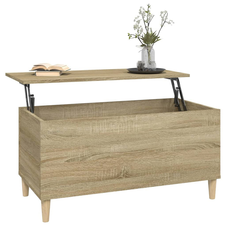 Salontafel 90x44,5x45 cm bewerkt hout sonoma eikenkleurig MeubelReus