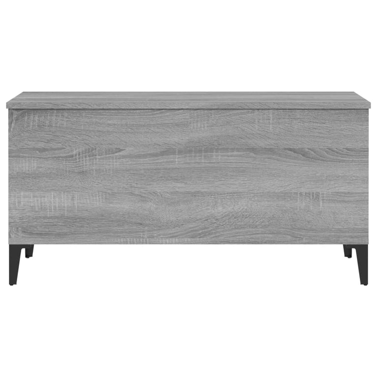 Salontafel 90x44,5x45 cm bewerkt hout grijs sonoma eikenkleurig MeubelReus