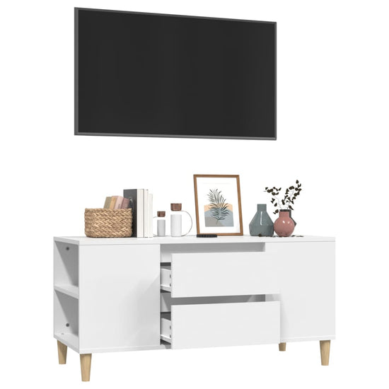 Tv-meubel 102x44,5x50 cm bewerkt hout wit MeubelReus