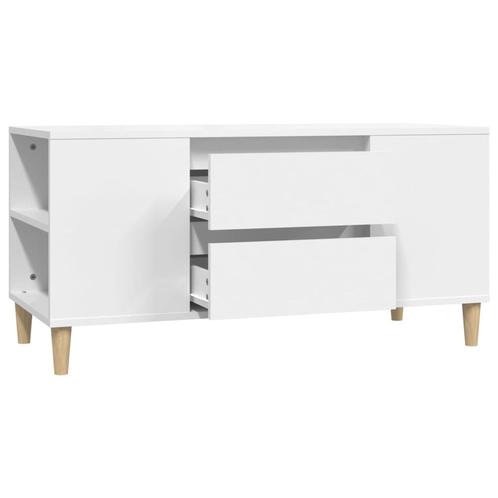 Tv-meubel 102x44,5x50 cm bewerkt hout wit MeubelReus
