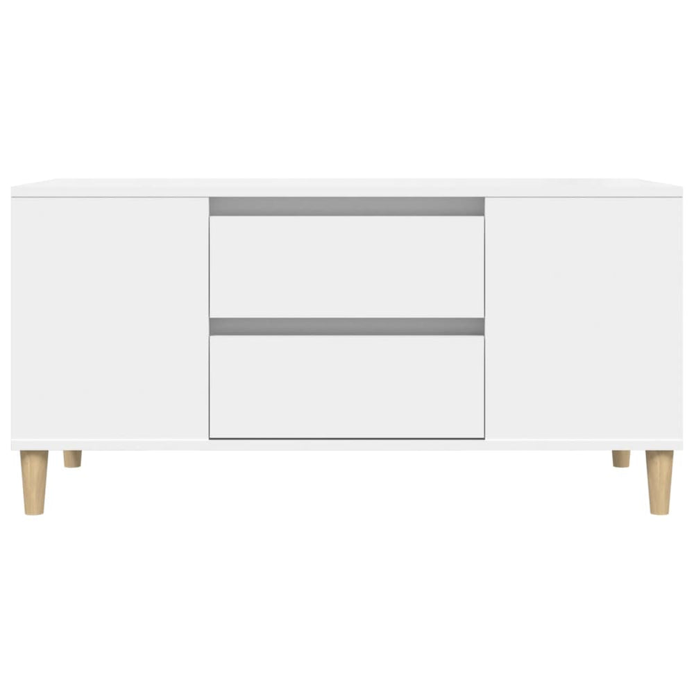 Tv-meubel 102x44,5x50 cm bewerkt hout wit MeubelReus