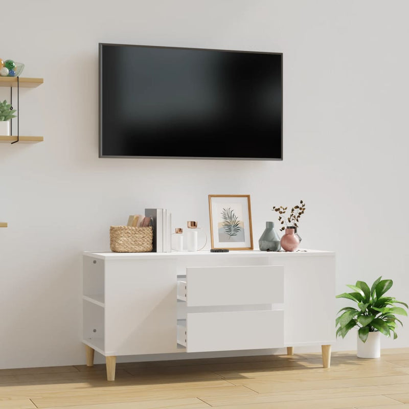Tv-meubel 102x44,5x50 cm bewerkt hout wit MeubelReus