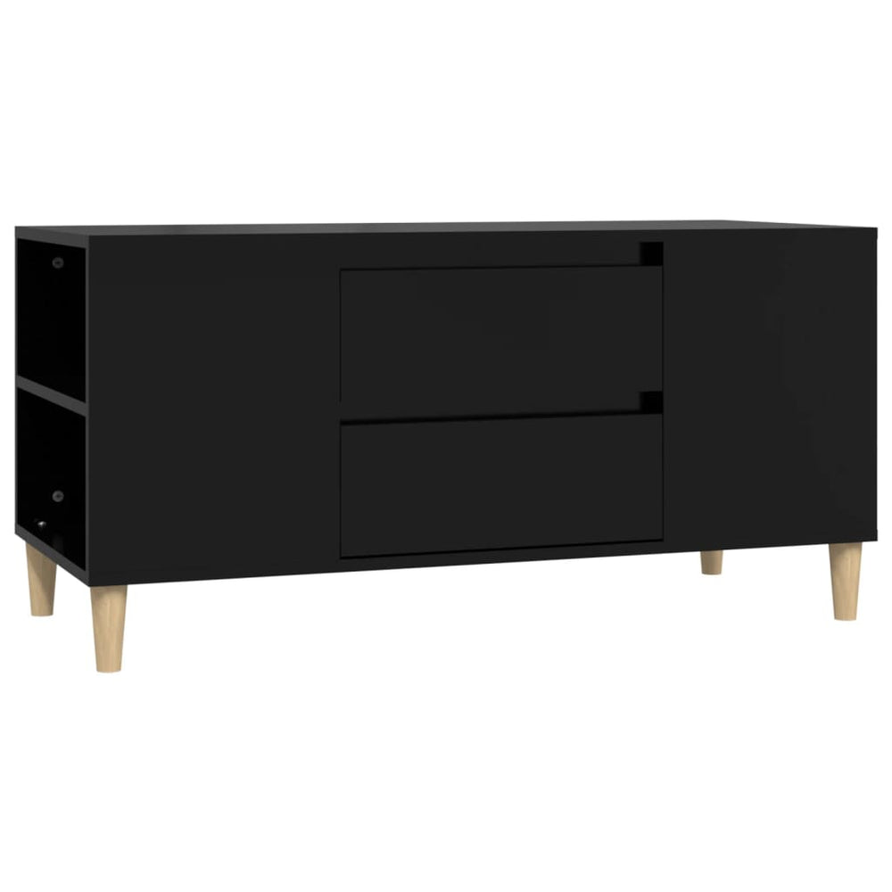 Tv-meubel 102x44,5x50 cm bewerkt hout zwart MeubelReus