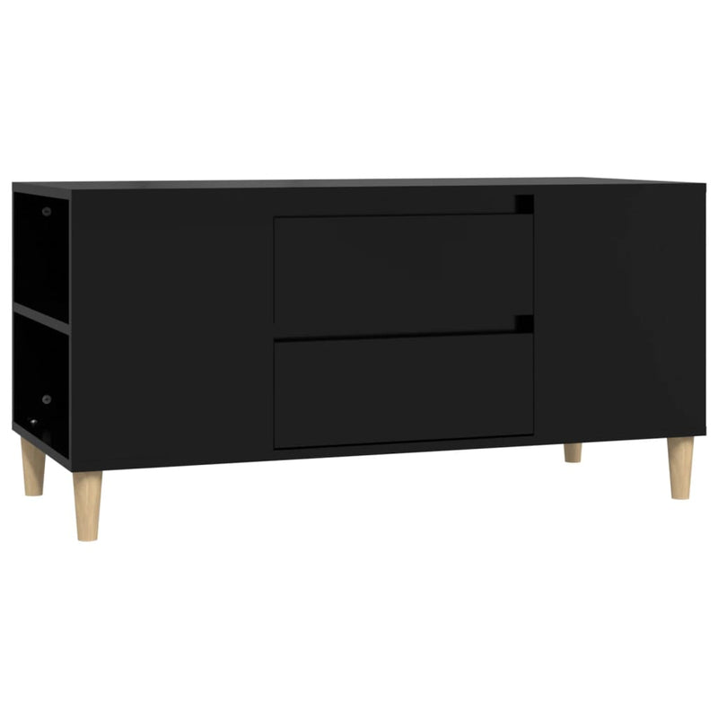 Tv-meubel 102x44,5x50 cm bewerkt hout zwart MeubelReus