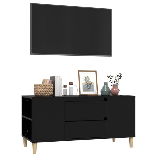 Tv-meubel 102x44,5x50 cm bewerkt hout zwart MeubelReus