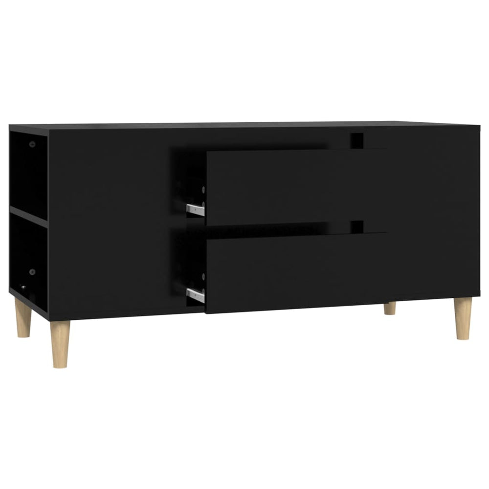 Tv-meubel 102x44,5x50 cm bewerkt hout zwart MeubelReus