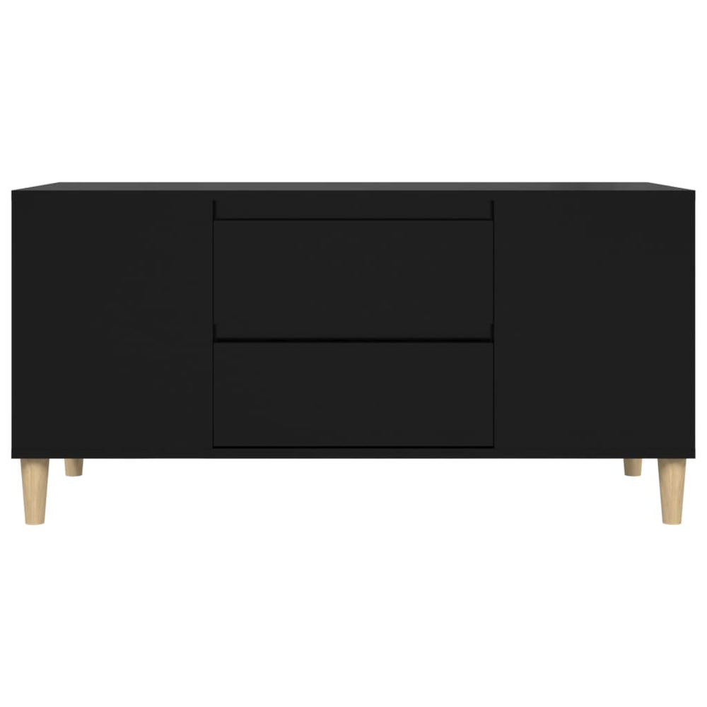 Tv-meubel 102x44,5x50 cm bewerkt hout zwart MeubelReus