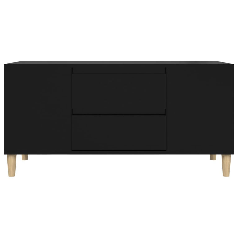 Tv-meubel 102x44,5x50 cm bewerkt hout zwart MeubelReus