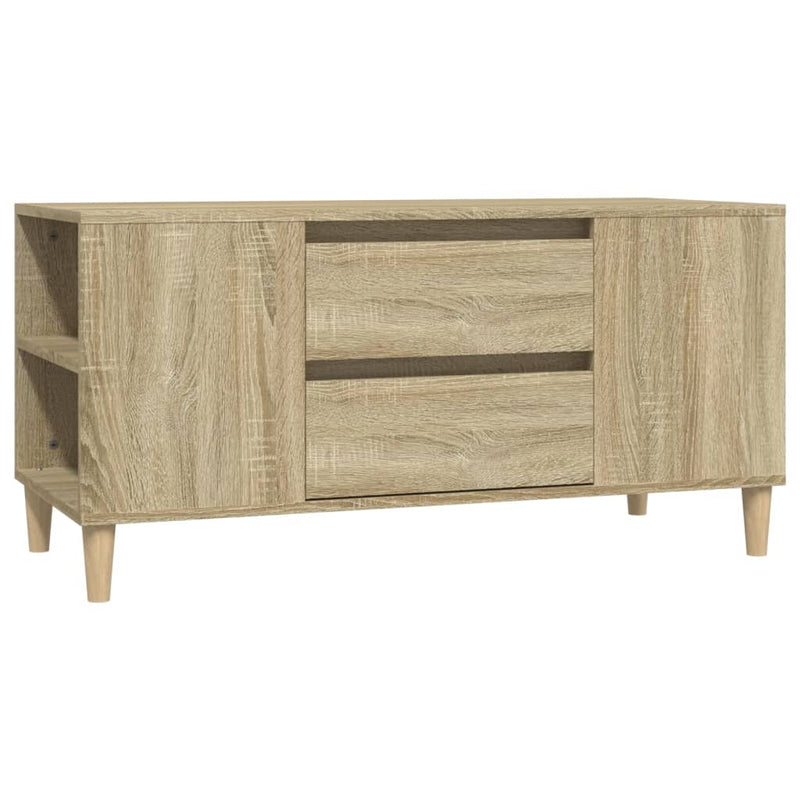 Tv-meubel 102x44,5x50 cm bewerkt hout sonoma eikenkleurig MeubelReus