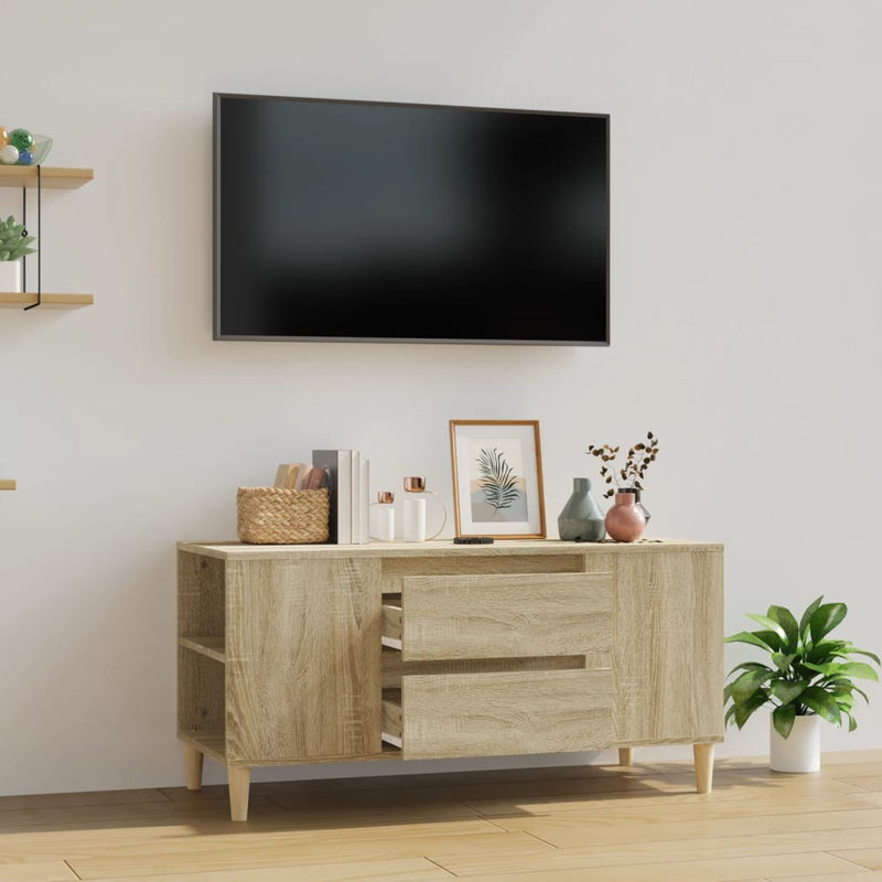 Tv-meubel 102x44,5x50 cm bewerkt hout sonoma eikenkleurig MeubelReus