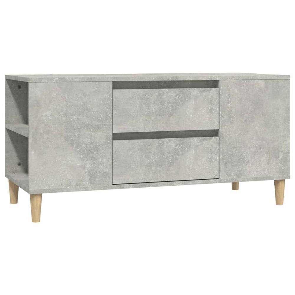 Tv-meubel 102x44,5x50 cm bewerkt hout betongrijs MeubelReus
