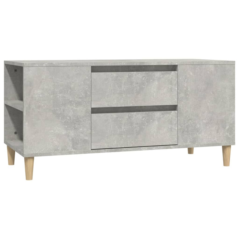 Tv-meubel 102x44,5x50 cm bewerkt hout betongrijs MeubelReus