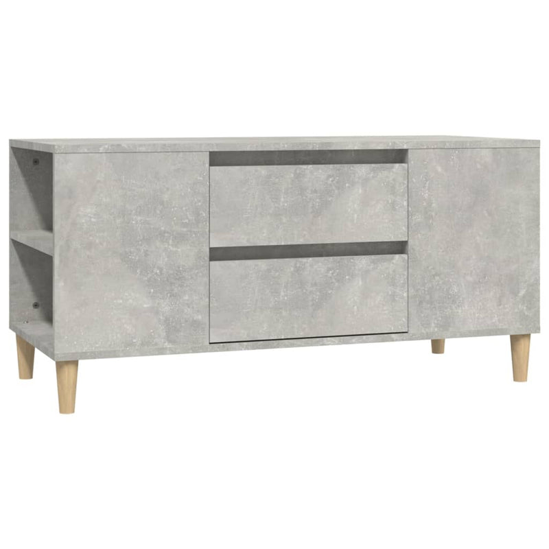 Tv-meubel 102x44,5x50 cm bewerkt hout betongrijs MeubelReus