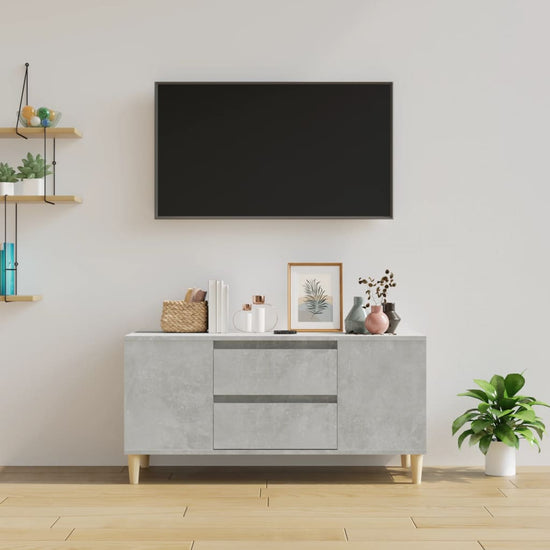 Tv-meubel 102x44,5x50 cm bewerkt hout betongrijs MeubelReus