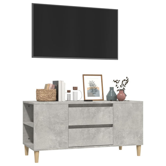 Tv-meubel 102x44,5x50 cm bewerkt hout betongrijs MeubelReus