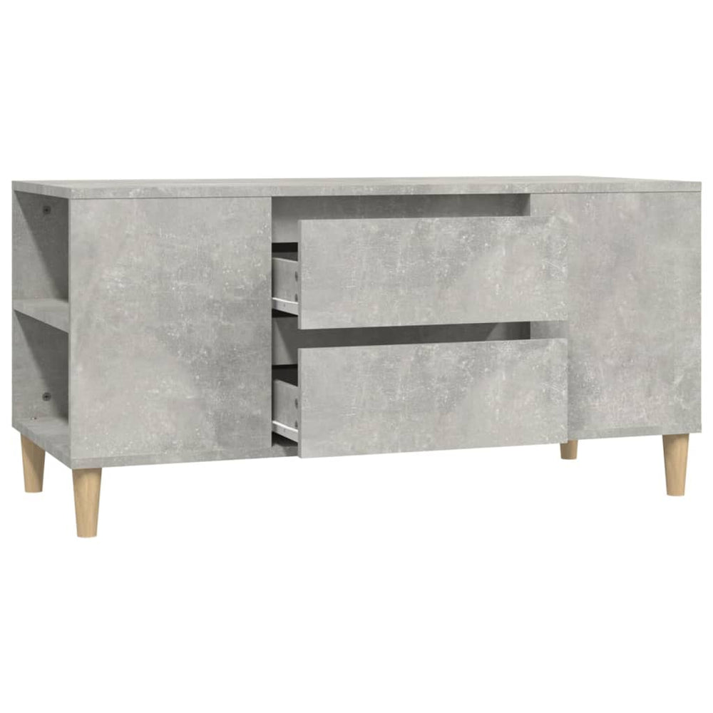 Tv-meubel 102x44,5x50 cm bewerkt hout betongrijs MeubelReus