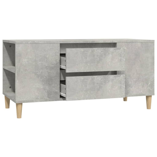 Tv-meubel 102x44,5x50 cm bewerkt hout betongrijs MeubelReus