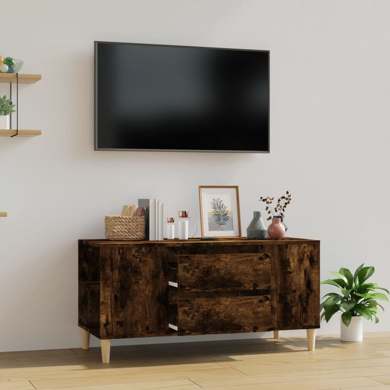 Tv-meubel 102x44,5x50 cm bewerkt hout gerookt eikenkleurig MeubelReus
