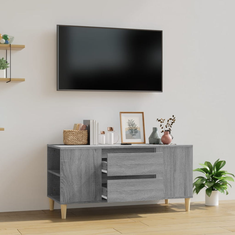 Tv-meubel 102x44,5x50 cm bewerkt hout grijs sonoma eikenkleurig MeubelReus