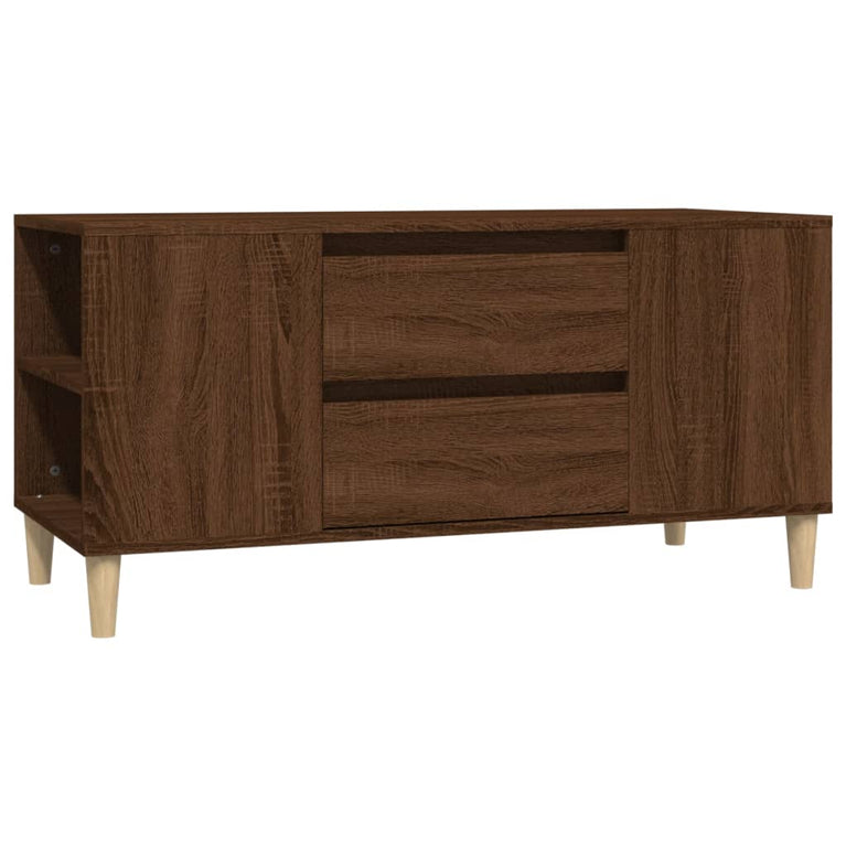 Tv-meubel 102x44,5x50 cm bewerkt hout bruin eikenkleur MeubelReus
