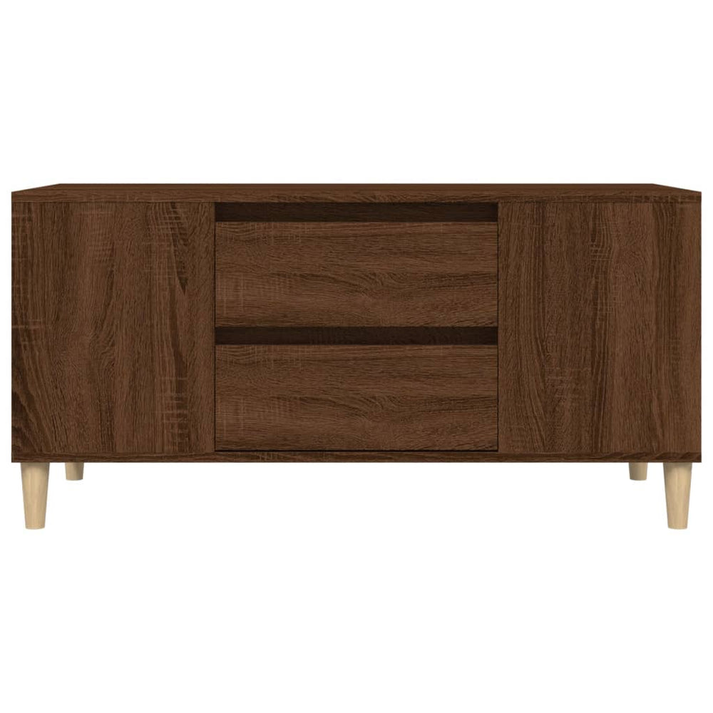 Tv-meubel 102x44,5x50 cm bewerkt hout bruin eikenkleur MeubelReus