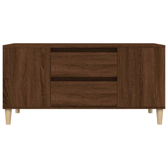 Tv-meubel 102x44,5x50 cm bewerkt hout bruin eikenkleur MeubelReus