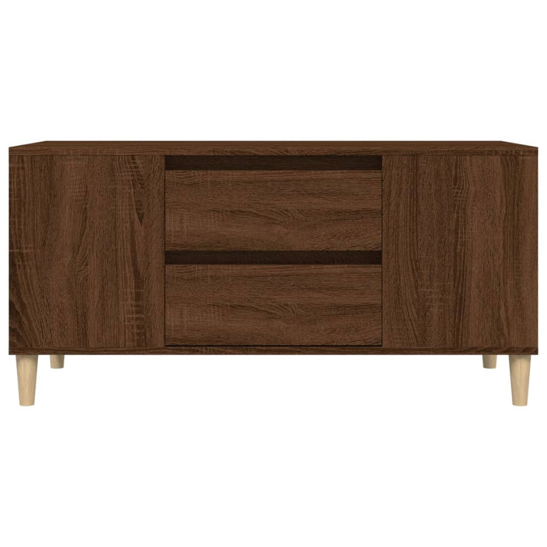 Tv-meubel 102x44,5x50 cm bewerkt hout bruin eikenkleur MeubelReus