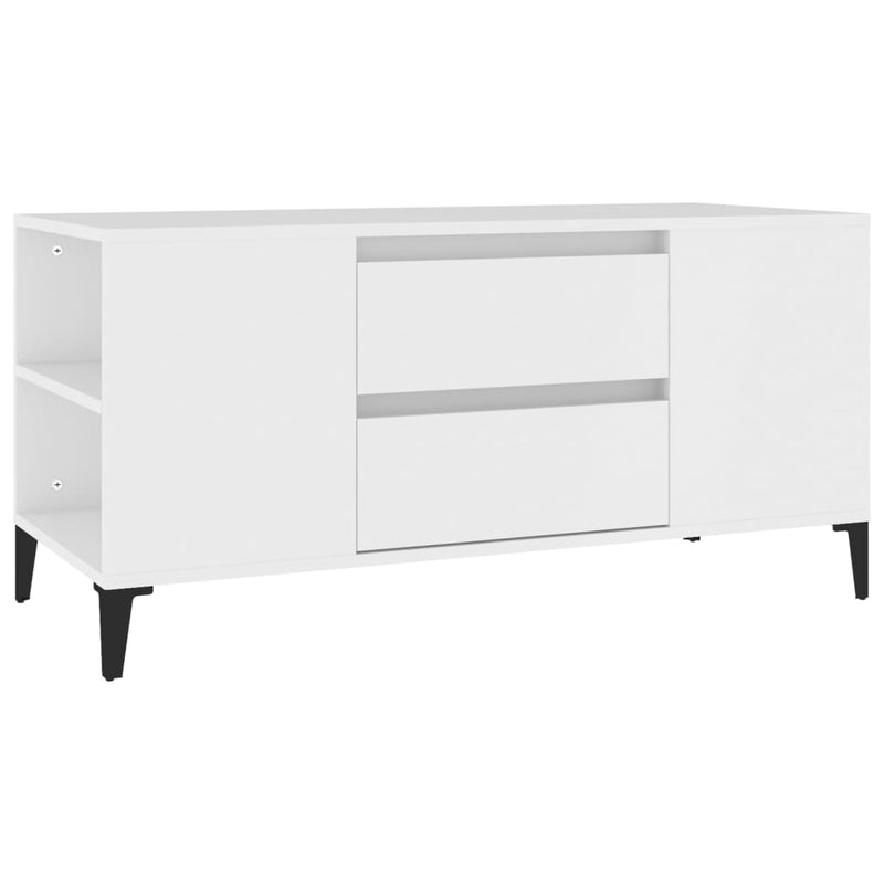 Tv-meubel 102x44,5x50 cm bewerkt hout wit MeubelReus