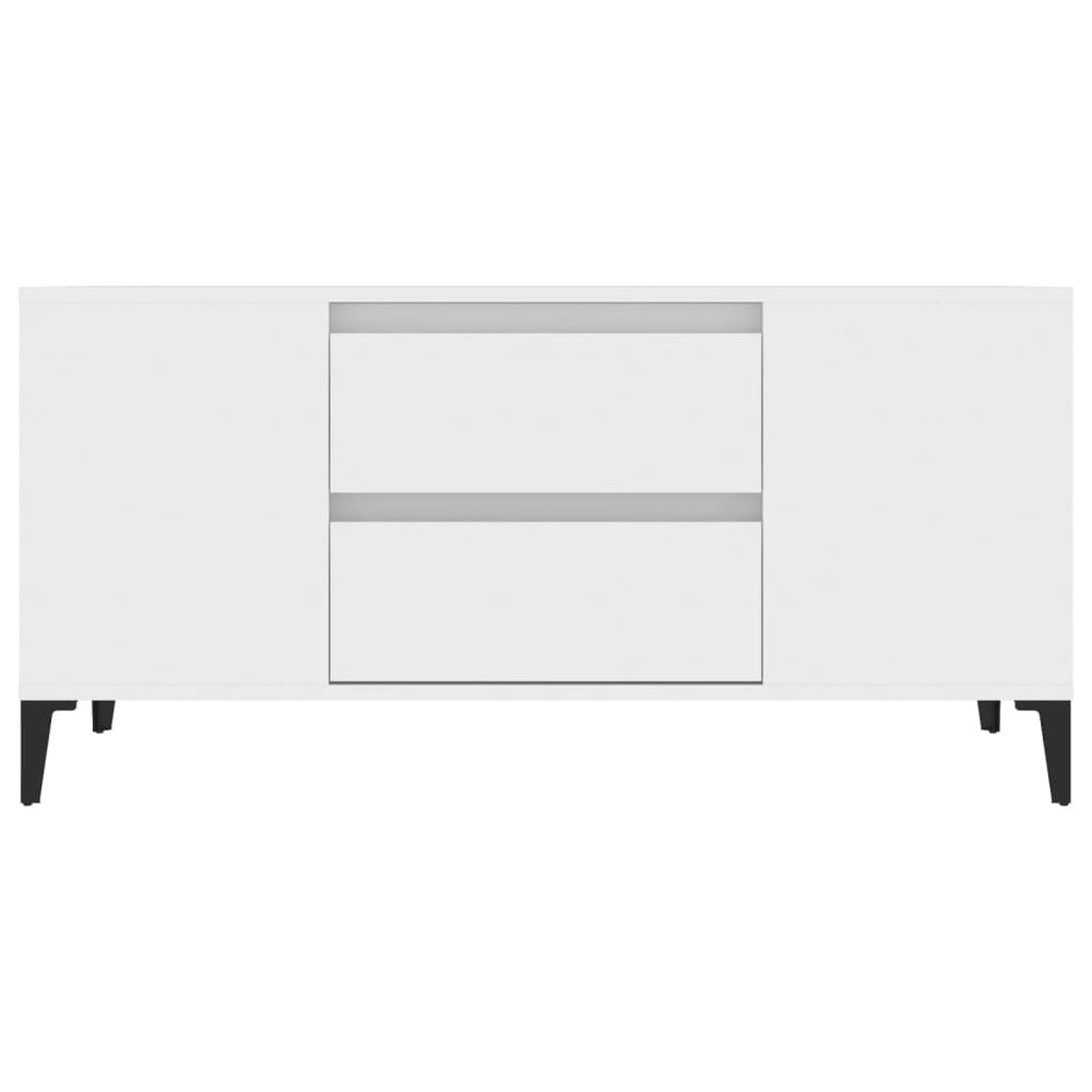 Tv-meubel 102x44,5x50 cm bewerkt hout wit MeubelReus