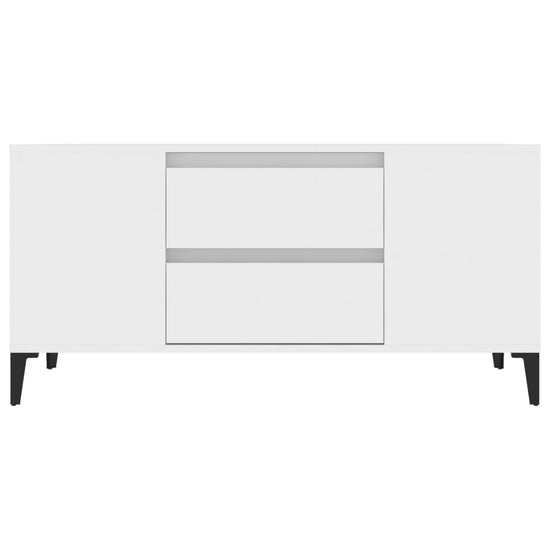 Tv-meubel 102x44,5x50 cm bewerkt hout wit MeubelReus