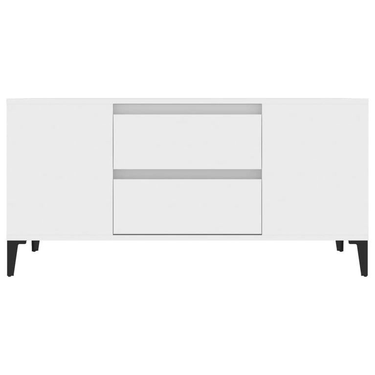 Tv-meubel 102x44,5x50 cm bewerkt hout wit MeubelReus