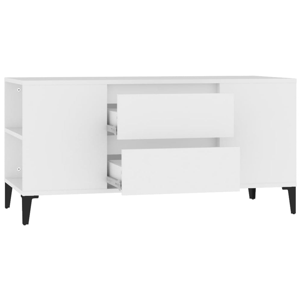 Tv-meubel 102x44,5x50 cm bewerkt hout wit MeubelReus