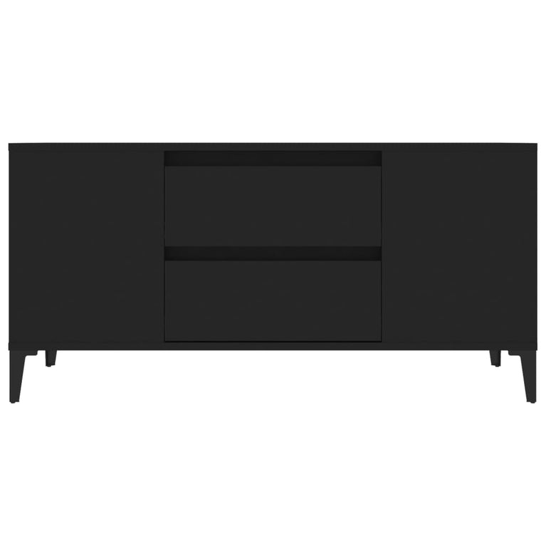Tv-meubel 102x44,5x50 cm bewerkt hout zwart MeubelReus