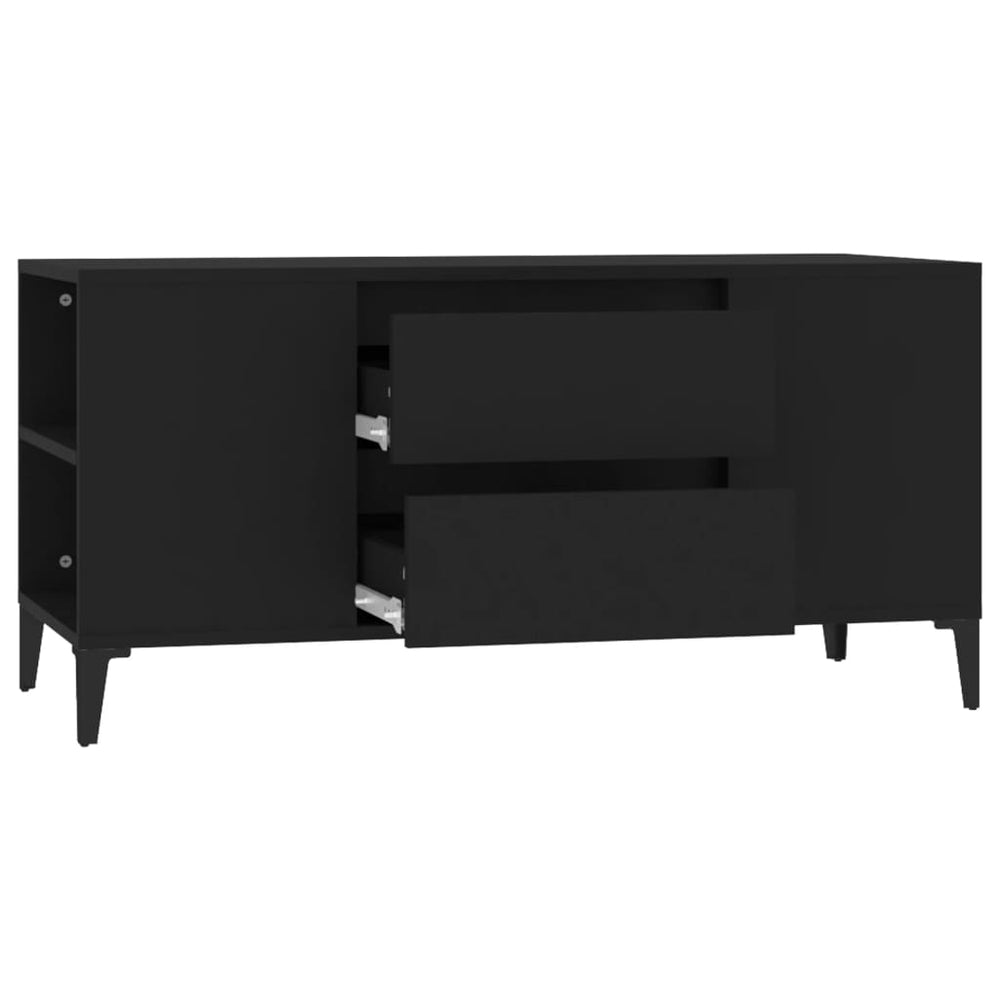 Tv-meubel 102x44,5x50 cm bewerkt hout zwart MeubelReus