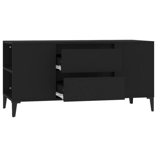 Tv-meubel 102x44,5x50 cm bewerkt hout zwart MeubelReus