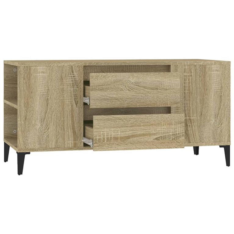 Tv-meubel 102x44,5x50 cm bewerkt hout sonoma eikenkleurig MeubelReus