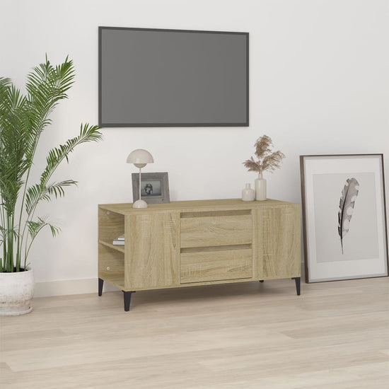 Tv-meubel 102x44,5x50 cm bewerkt hout sonoma eikenkleurig MeubelReus