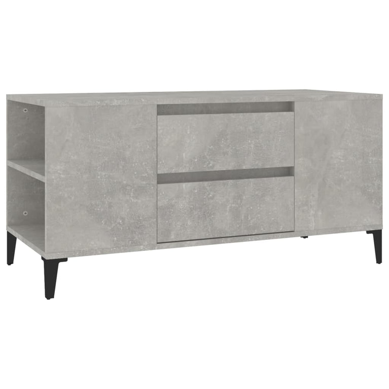 Tv-meubel 102x44,5x50 cm bewerkt hout betongrijs MeubelReus