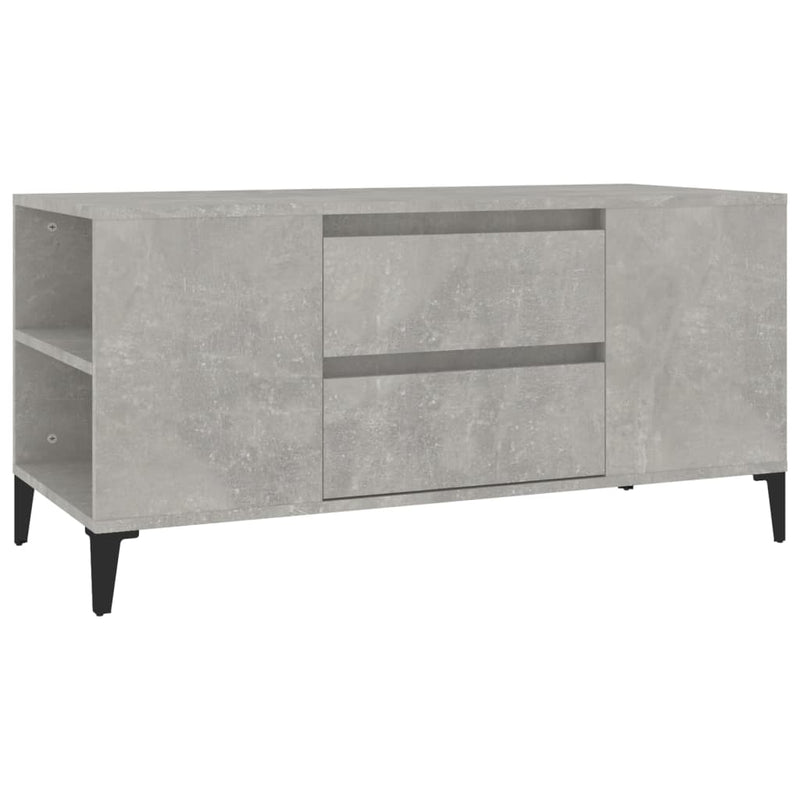 Tv-meubel 102x44,5x50 cm bewerkt hout betongrijs MeubelReus