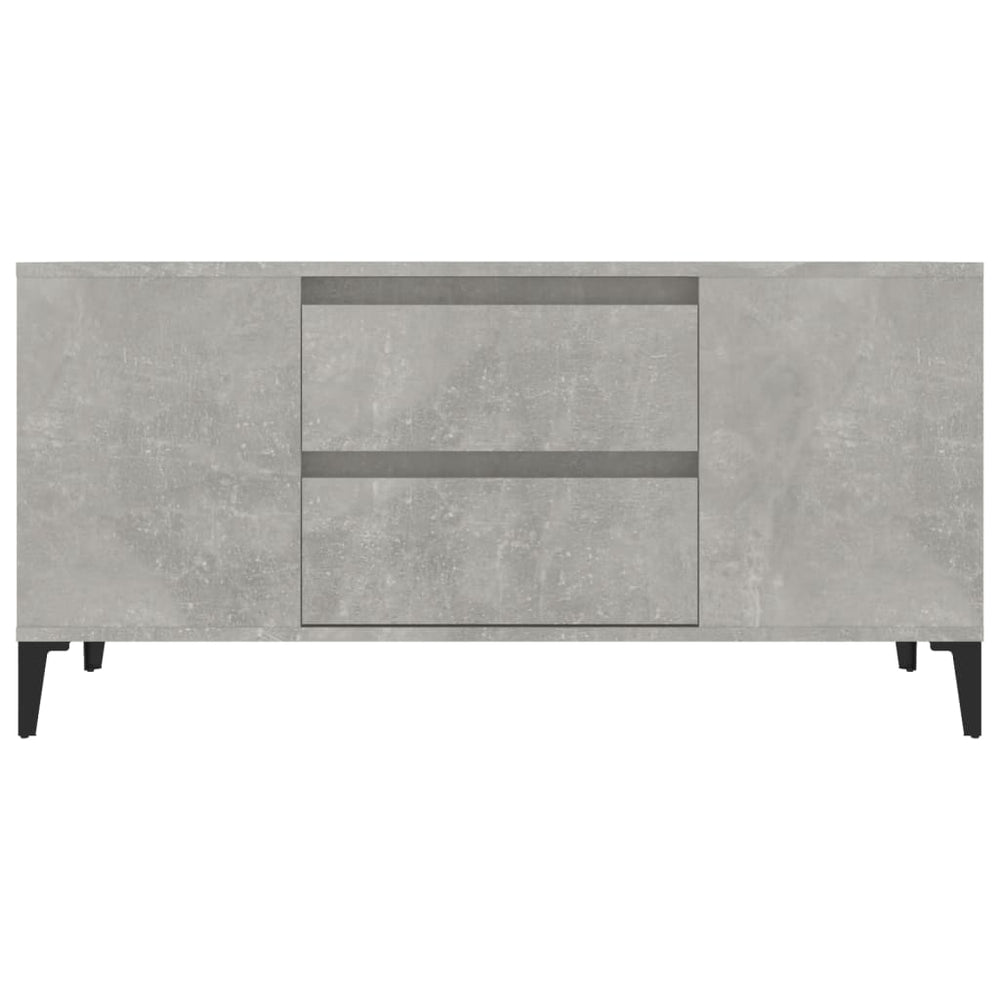 Tv-meubel 102x44,5x50 cm bewerkt hout betongrijs MeubelReus
