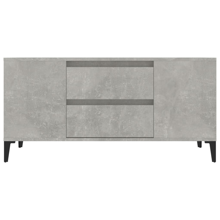 Tv-meubel 102x44,5x50 cm bewerkt hout betongrijs MeubelReus