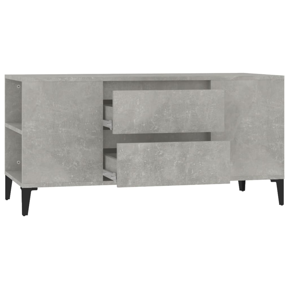 Tv-meubel 102x44,5x50 cm bewerkt hout betongrijs MeubelReus